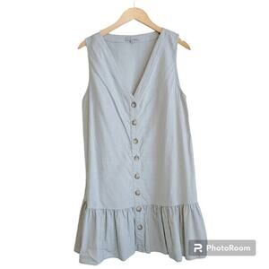 Wishlist Apparel Cotton Linen Sleeveless Babydoll Dress Sz S